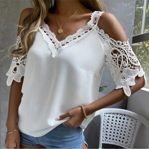 Sheer Floral Embroidered Womens Bell Sleeve M Top Bohemian Indie‎ Fairy Festival